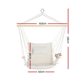 Gardeon Hammock Hanging Swing Chair - Cream